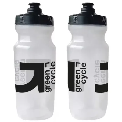 Фляга 0,6 Green Cycle GBT-516 із збільшеним клапаном, прозора із чорним