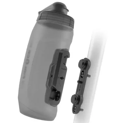 Фляга FIDLOCK TWIST 590 with FL logo, trans. black SET (connector + BIKE base)