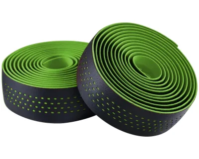 Намотка MERIDA Bartape/Soft G Black w/ Green dots 2100mm, 30mm Shock absorption material, incl. end-plugs (A2057000047)
