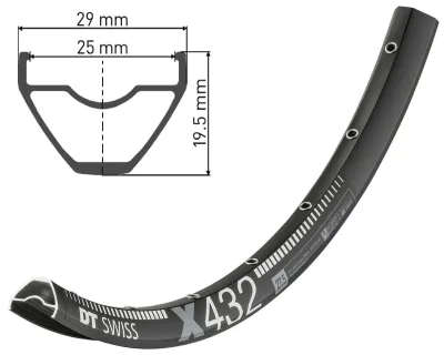 Обід DT SWISS X 432 27x25 DISK BRAKE 28отв.