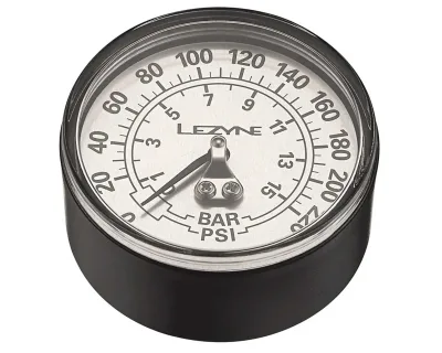 Манометр LEZYNE 220 PSI GAUGE 2.5" Сріблястий 220PSI Y13