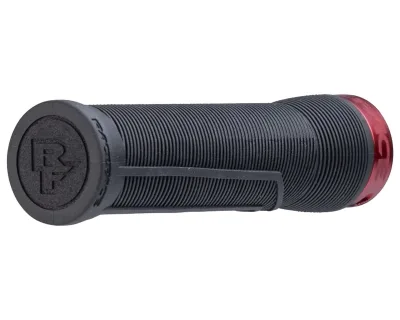 Гріпси RACE FACE CHESTER, 34 мм, Хомут (BLACK) Чорний, Грип (RED) Червоний (Гумові)