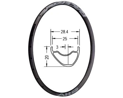 Обід RACE FACE AR OFFSET 2019, 25 мм, 27.5", 32H (GRY) Сірий (Алюмінієвий)