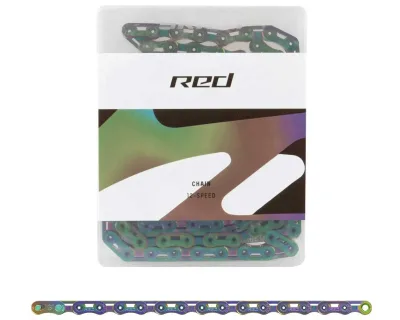 Ланцюг SRAM Red E1 Flattop, 126 ланок, райдужний (Rainbow) з PowerLock, 12 шв.
