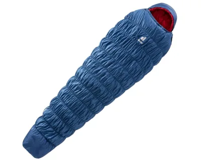 Спальник DEUTER Exosphere -10° L (колір Steel-Fire) синтетичний, подовжений, правий