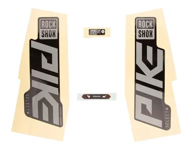 Набор наклеек RockShox PIKE SELECT+ 27/29" (Матовый Черный/Серебряный) SRAM
