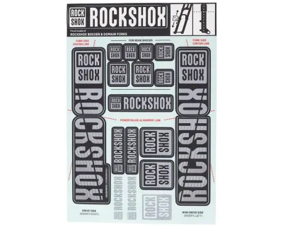Набір наліпок RockShox KIT 35MM DC SILVER/DFB BXR (Срібний/Темно-Синій) SRAM
