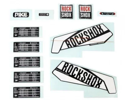 Набор наклеек RockShox KIT PIKE 26/27.5/29" (Белый/Темно-Черный) SRAM
