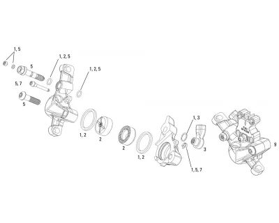 Сервісний Комплект Каліпера Caliper Hardware Kit X0 Sram