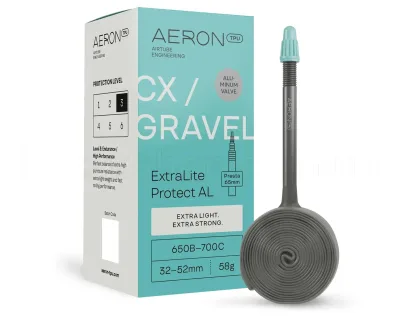 Камера Aeron TPU CX/Gravel ExtraLite Protect Ergon 56г (32-52, Presta 42, 650B - 700C)