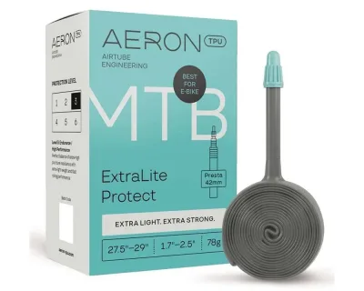 Камера Aeron TPU MTB ExtraLite Protect Ergon 78г (1,7"-2,5", Presta 42, 27,5" - 29")