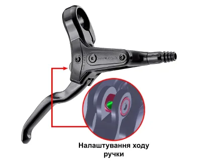 Права ручка гідравлічних гальм Tektro EP1.0, для гальм HD-M285/286, (Black) чорний