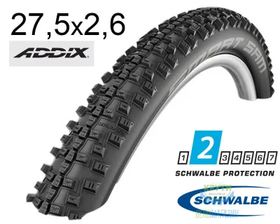 Покришка 27.5X2.60 650B (65-584) Schwalbe Smart Sam Performance B/B-Sk Hs476 Addix 67 EPI