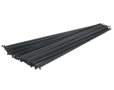 Спиця стальна 255mm 14G CN з хромов. ніп. 16мм чорн. (100шт)