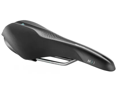 Сідло Selle Royal SCIENTIA M1 Moderate, 3D skingel, обивка Black gummy/Black mokka, 289х141мм, 425г, рейли сталь + Curva suspension