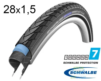 Покрышка 28X1 1/2 (40-635) Schwalbe Marathon Plus Perf S-Guard Twinskin B/B+RT Hs440 Ec, 67 EPI