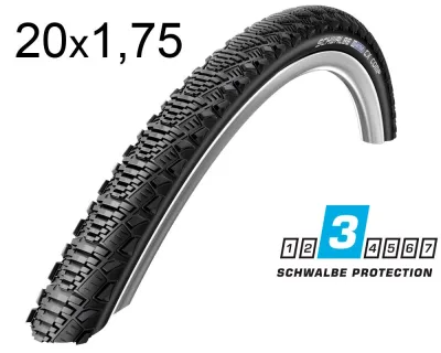 Покрышка 20X1.75 (47-406) Schwalbe Cx Comp K-Guard Active B/B-Sk+RT Hs369 SBC, 50 EPI