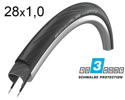 Покришка 700X25C (25-622) Schwalbe Lugano Ii Endurance Reinforced Tread, Twinskin B/B Hs471 Sic 50 EPI