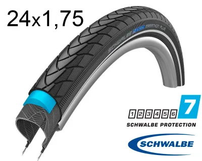 Покришка 24X1.75 (47-507) Schwalbe Marathon Plus Smartguard B/B+RT  Hs440 Ec 67 EPI