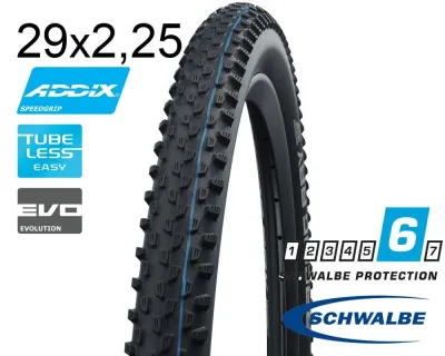 Покришка 29X2.25 (57-622) Schwalbe Racing Ray Evo, Super Ground, Tle, B/B-Sk Hs489 Addix Speedgrip 67 EPI