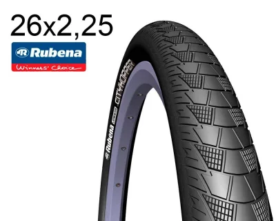Покришка 26X2.25 (57-559) Mitas (Rubena) Cityhopper V99 Classic, Чорна