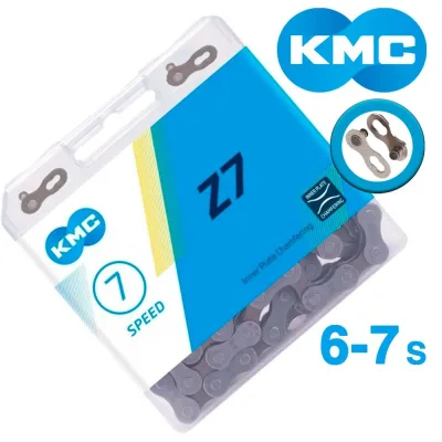 Ланцюг KMC Z7 6/7-speed 114 links grey/brown + замок