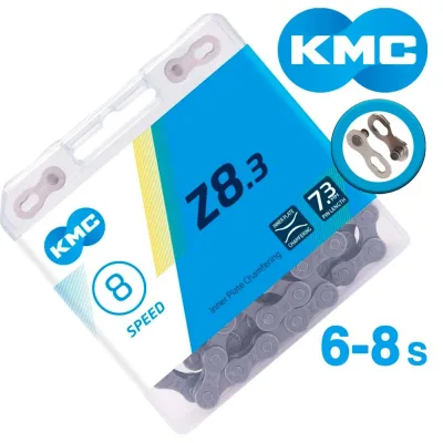 Ланцюг KMC Z8 6/7/8-speed 114 links silver/grey + замок