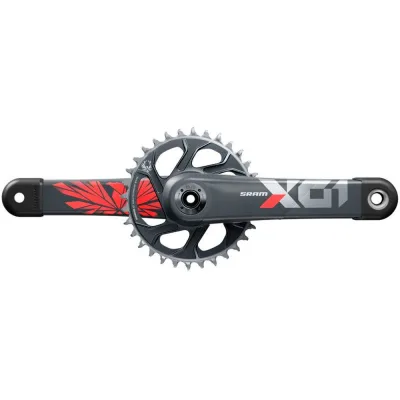 Шатуни SRAM X01 Eagle Superboost+ DUB 12s 165 w Direct Mount 32T X-SYNC 2 Chainring Lunar Oxy Red (DUB Cups/Bearings not included) C3