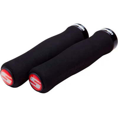 Гріпси SRAMContour Foam 129 мм Black with Single Black Clamp and End Plugs, з замками