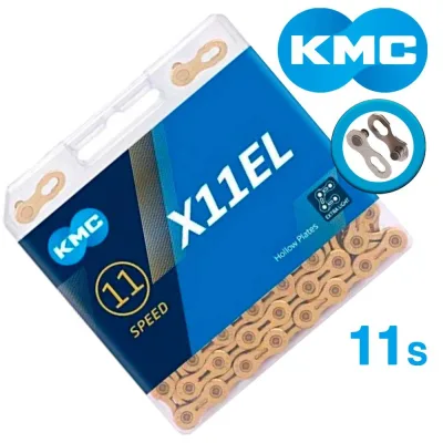 Ланцюг KMC X11EL Ti-N Gold 11 швидкостей 118 ланок золотий + замок