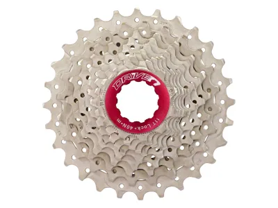 Касета 10-k 11-25T SUN RACE RX алюміневий павук, локринг і спейсери ,Metallic Silver