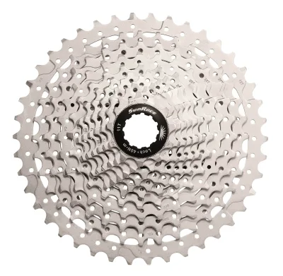 Касета 11-k 11-51T SUN RACE MS8 MTB, алюмінієвий павук, Metallic Silver