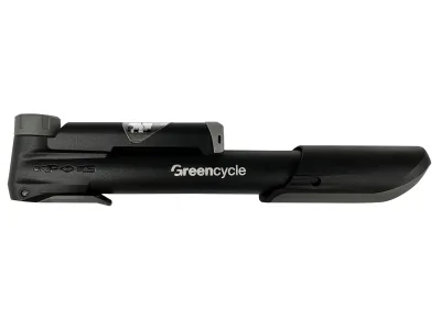 Мінінасос Green Cycle GPM-041CP, пластиковий з манометром, Presta+Schrader, 120psi