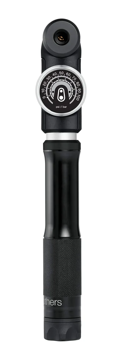 Мінінасос Crankbrothers STERLING SG, алюмінієвий, з манометром, smart head,100 psi / 7 bar, чорний
