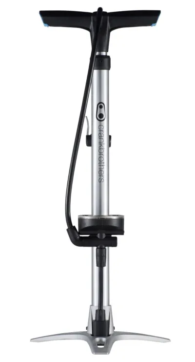 Насос для пола Crankbrothers STERLING, с манометром, presta/schrader, 160 psi/11 bar, серебристый