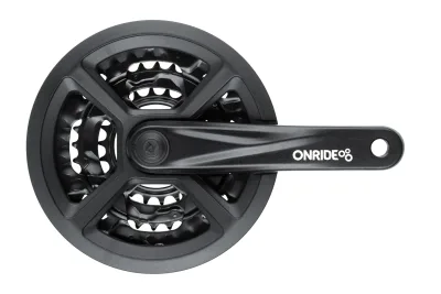 Комплект шатунів ONRIDE Trio 910P, під квадрат, 170 мм, 22-32-44Т, на 9 шв., чорний