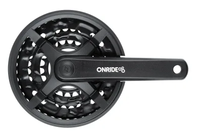 Комплект шатунів ONRIDE Trio 830P, під квадрат, 170 мм, 22-32-42Т, на 8/7/6 шв., чорний
