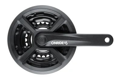 Комплект шатунів ONRIDE Trio 820P, під квадрат, 170 мм, 24-34-42Т, на 8/7/6 шв., чорний