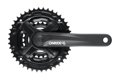 Комплект шатунів ONRIDE Trio 820, під квадрат, 170 мм, 24-34-42Т, на 8/7/6 шв., чорний
