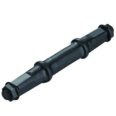Вал каретки Kenli KL-01, под гайки, 126 мм, черный (с гайками)