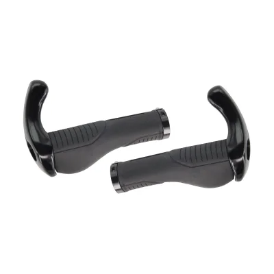 Ріжки Longus SPUR з ручками керма, anatomic, з алюмінієвим замком (чорний)