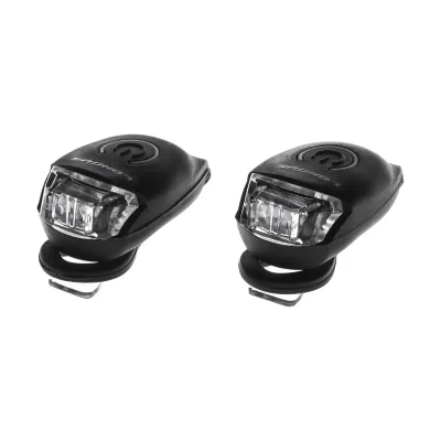 КОМПЛЕКТ: Світло Longus CIRCLE переднє+заднє 2+2LED, 2ф-ції, чорний