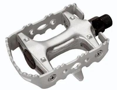 Педалі Longus CAGE MTB Al/Fe срібний, насипні підшипники