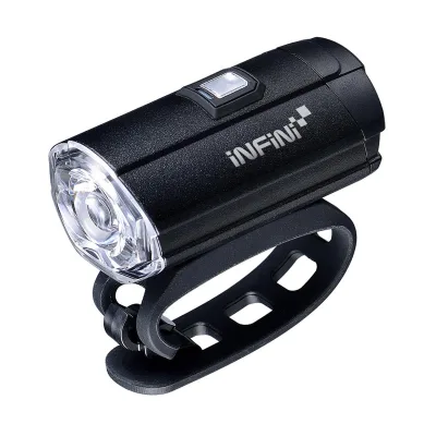 Світло переднє INFINI TRON 300 Lum (чорний ALU) 6 ф-цій USB + кріплення на шолом