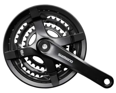 Шатуни Shimano FC-TY501, 170мм, 42X34X24, 6/7/8 шв, захист зірок