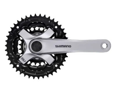 Шатуни Shimano FC-TY501, 170мм, 42X34X24, 6/7/8 шв, захист зірок, сірі