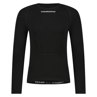 Термобілизна SHIMANO VERTEX Long Sleeves (чорний), базовий шар з довгим рукавом, розм. S-M