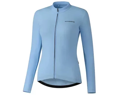 Велоджерси женское Shimano Apice long sleeves утепленное, голубое, разм. XS