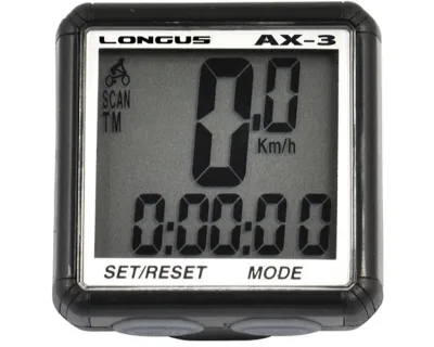 Велокомп`ютер Longus АХ-3, 13 ф-цій, чорний Special Edition