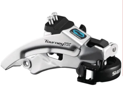 Перемикач передній Shimano FD-TX800, TOURNEY TX Top-swing, універс.тяга, хомут 34.9/31,8мм, для 42/48зуб